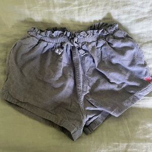 Pink Chicken Denim Ruffle Waist Shorts